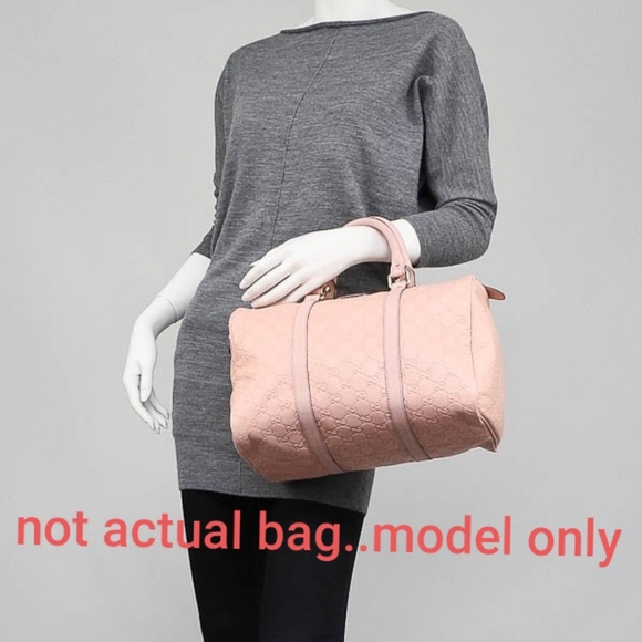 100% Auth Gucci Boston Light Pink Leather Bag - Picture 16 of 16